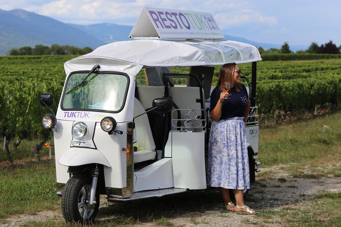Geneva Panoramic & Tasting Vineyards Tour in an Tuk Tuk - From Place de Neuve to Geneva’s wine country
