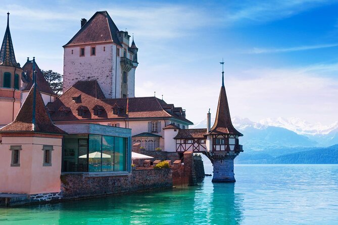 Interlaken: Private Car Tour to Swiss Villages, Capital & Castles - St. Beatus Caves and the view above the lake