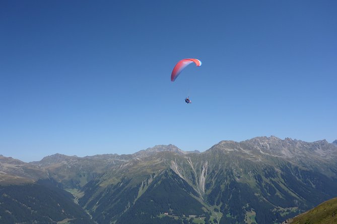 Klosters Tandem Paragliding Flight from Gotschna - Landing Near the Klosters Meeting Point