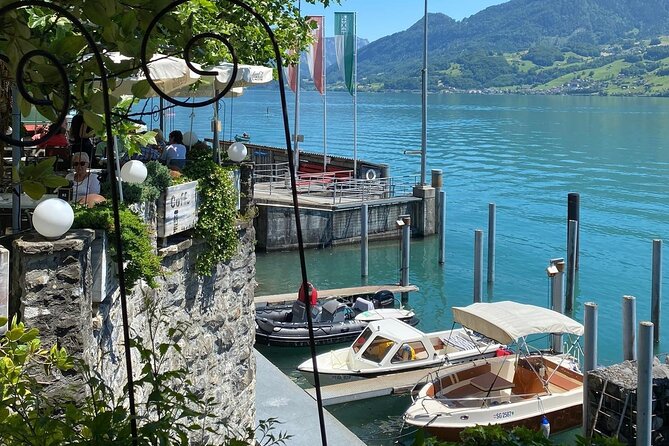 Lake Walensee boat tour for a full day! - Swimming, sun, and boat-handling time