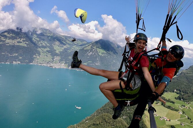 Luzern / Lucerne Professional Paragliding Tandem Flights - Reaching the launch point above Lucerne
