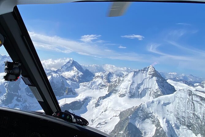 Matterhorn helicopter tour - longest scenic flight from Bern over the Swiss Alps - Breithorn adds another high mountain view