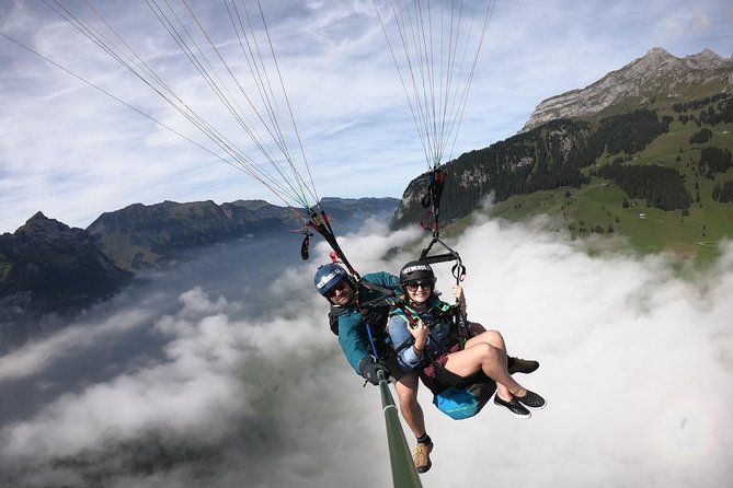 Paragliding Tandemflight Lucerne - Engelberg - What takeoff feels like for a first-time flyer