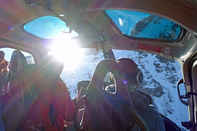 Private helicopter flight to Stockhorn mountain, with view to the Swiss Alps - The Eiger, Mönch, and Jungfrau take center stage