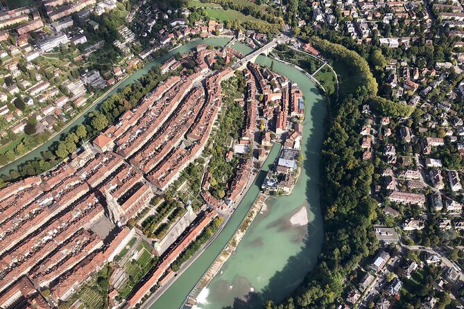Swiss Capital city helicopter sightseeing tour - the ideal flight to see Berne - Zentrum Paul Klee and Westside show modern Bern