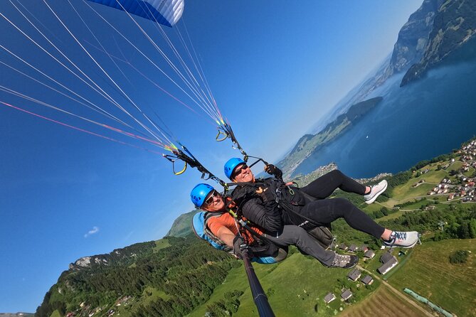 Tandem Paragliding Flight in the Lucerne Region - The moment of takeoff