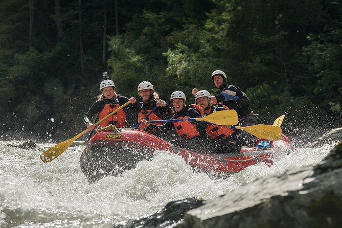 Whitewater Action Rafting Experience in Engadin - Entering the Giarsun Gorge and its Class IV rapids